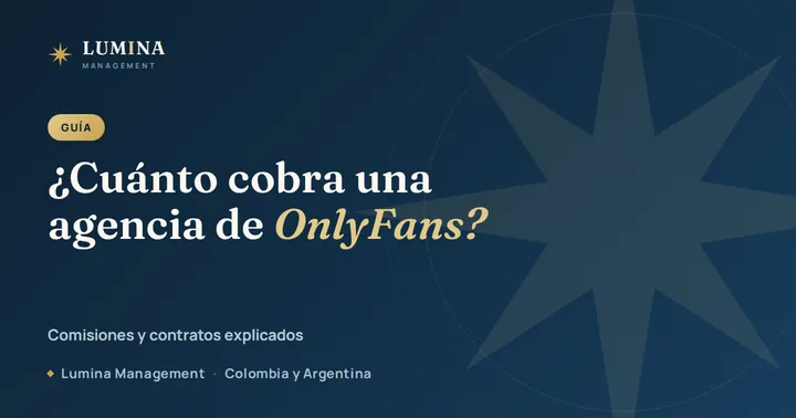 Portada de la guía: ¿Cuánto cobra una agencia de OnlyFans? Comisiones y contratos explicados